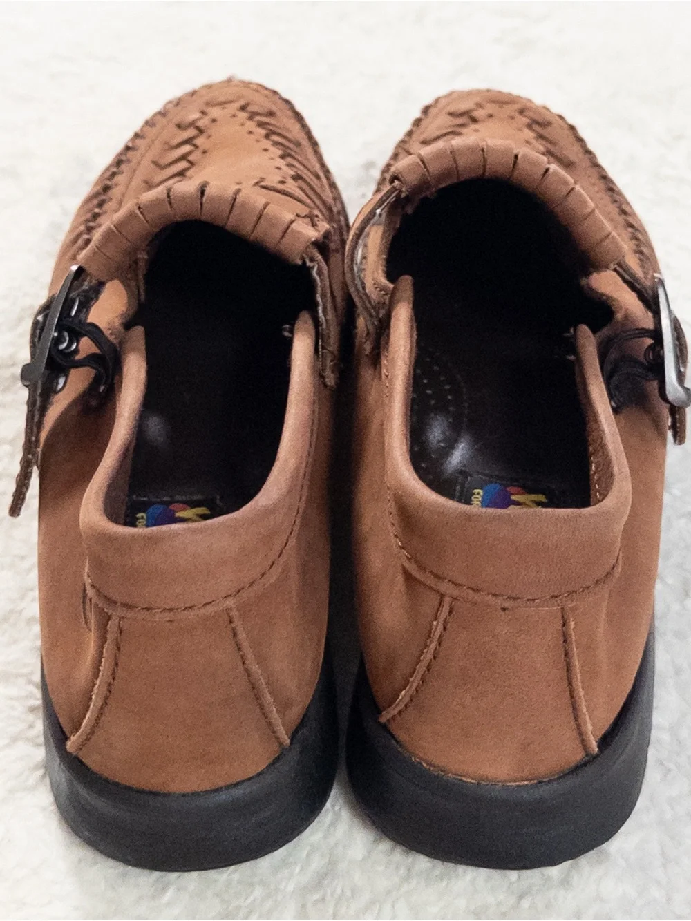 Vintage Dexter WalkMocs Leather Huarache Loafers Women’s Size 7.5 Brown